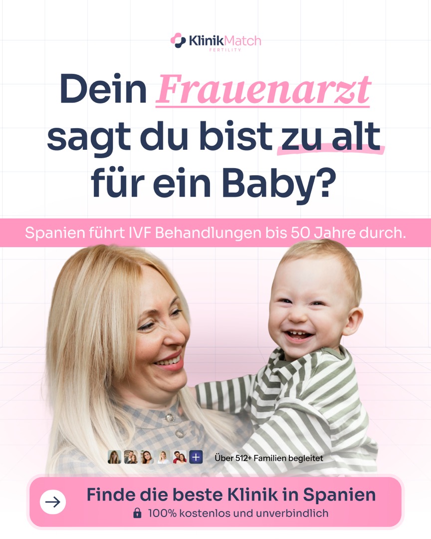 KlinikMatch Werbeanzeige – Frauenarzt sagt zu alt für ein Baby